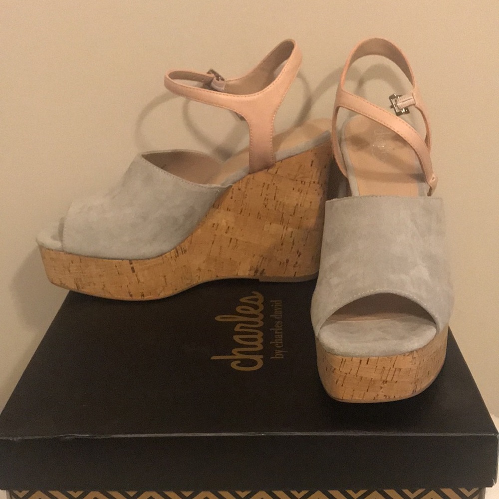NIB Suede Wedges